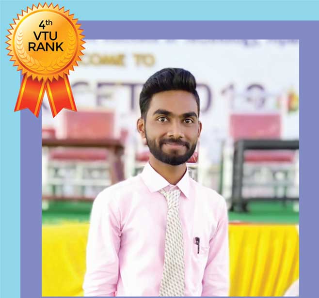 Mr. Akshay Vijay Tavadare Secured 4th VTU Rank